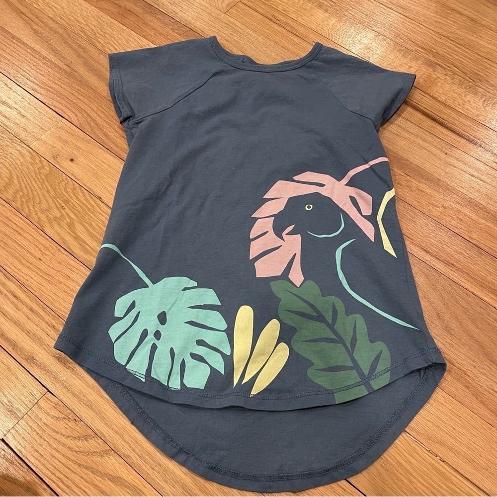 Tea Collection Graphic Tee with Parrot Design
